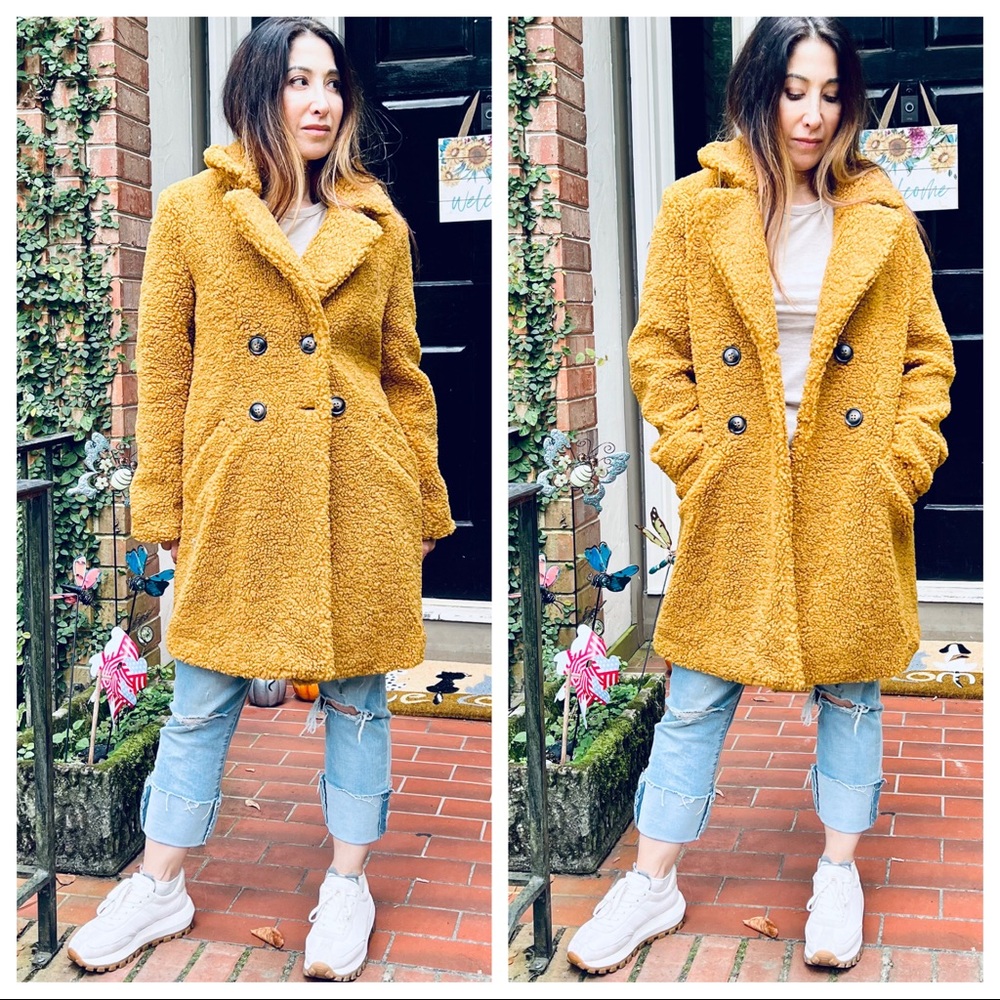 Boucle chic Mustard Fabulous coat - Picture 6 of 6